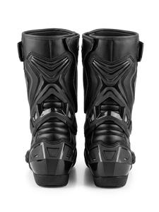 Bottes de moto blanches confortables antidérapantes en cuir véritable imperméables coupe-vent hautes jusqu'au genou toutes saisons avec fermeture éclair - Product Image 2