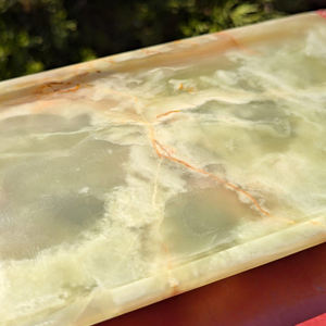 Bandeja de Ónix con Textura de Mármol, Diseño Moderno y Lujoso en Dorado Brillante, para Cocina, Restaurante, Decoración del Hogar, Servicio y Almacenamiento, Ecológica - Product Image 5