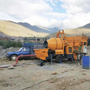 Pompe à béton mobile électrique/diesel mini portable Hamac 18m³/h pour la construction - Product Image 1
