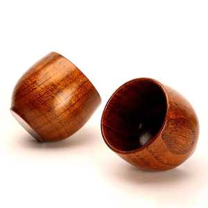 Juego de Taza y Platillo de Café de Madera Hechos a Mano, Taza de Té y Espresso de Madera Maciza Natural, Venta al por Mayor - Product Image 3