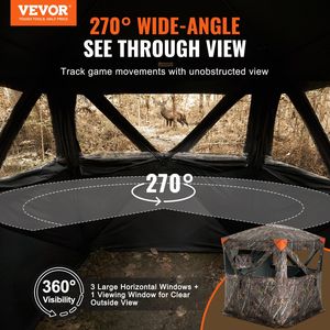Tienda de Campaña Portátil para Caza de Ciervos, Tipo Pop-Up, para 2-3 Personas, con Visión Panorámica de 270 Grados, Bolsa de Transporte Resistente - Product Image 2