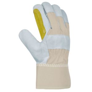 Guantes de Trabajo de Cuero Vacuno Reforzado, Resistentes a la Abrasión, Cómodos, con Protección para la Palma de la Mano, para Jardinería - Product Image 3