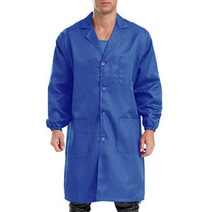 High Quality Woven Cotton Lab Coat for Unisex Professional Use 4-Button Long Sleeve Medical Coat with Pockets - Product Image 1