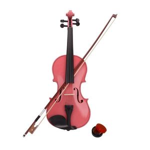 Nuovo custodia per violino acustico 1/2 con archetto rosa e resina - Product Image 2
