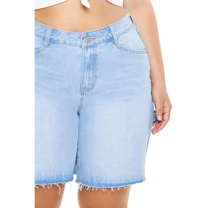 Shorts en jean déchirés pour femmes, coupe ample, style streetwear, avec vestes décontractées respirantes, motif tendance - Product Image 5