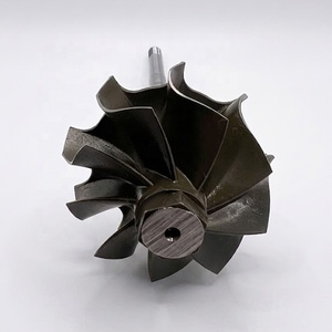 Rueda y Eje de Turbina para Turbocompresor GT2860R, 46.95/53.66mm, 9 Aspas, Rodamiento de Bolas GMN, para Reparación o Reemplazo - Product Image 1