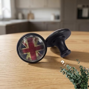 Metal Crystal Glass Cover Furniture Handles <b>Knobs</b> <b>for</b> Kitchen Cabinets <b>Dressers</b>-Traditional Design Bedroom Living Room Warehouse - Product Image 2