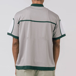 เสื้อเจอร์ซีย์อเมริกันฟุตบอลชาย สีดำ คอวี แขนสั้น ลายทาง ระบายเหงื่อได้ดี ทรงหลวม สวมใส่สบาย สำหรับผู้ใหญ่ - Product Image 4