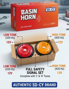 Juego de bocinas de doble tono de 12V para coche y motocicleta |   Par de Bocinas de Disco de Alta y Baja Frecuencia 335Hz 435Hz, Bocina Eléctrica Universal - Product Image 2