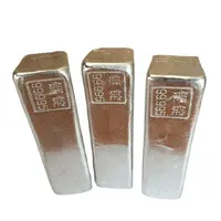 Indium Ingot 99.995% Kemurnian Tinggi Solder Plating Indium Metal Block 99.999%