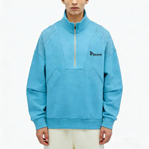 Sudadera Unisex con Capucha y Media Cremallera, Estilo Casual, Color Sólido, Tejido de Poliéster/Algodón, Antiarrugas y Transpirable, 2026 - Product Image 6