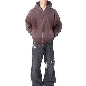 Sweat à capuche en coton épais pour homme avec doublure en polaire confortable, coupe décontractée et construction durable, idéal pour les temps frais. - Product Image 3