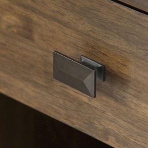 Comodino Rustico Artigianale in Legno Invecchiato Marrone, Cassettiera Fatta a Mano - Product Image 2