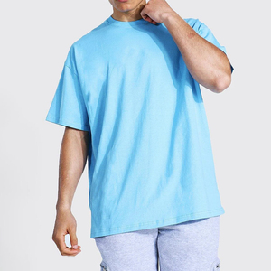 Camiseta de Hombre al por Mayor, 100% Algodón Ecológico, con Logotipo Personalizado, Sólida, Transpirable, Extra Grande, 220g, Estilo Urbano Hip-Hop - Product Image 4