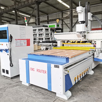 Router Cnc 1530 3 sumbu 5x10ft murah Tiongkok dengan pengganti alat otomatis spindel 9 alat bor untuk dijual Router Cnc Atc Kanada