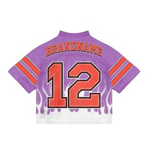 Maillot de football américain pour femme, style unique, en tissu mesh, col en V, vêtements de sport. - Product Image 3