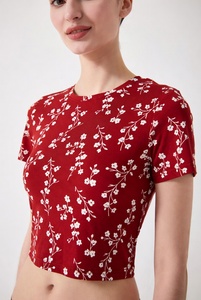 Camisetas Cortas de Alta Calidad Ecológicas para Mujer, Ajustadas, de Manga Corta, Lisas, para Uso Casual de Verano - Product Image 2