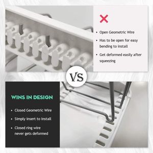 Adjustable GS02SS 7.7 Deep 12 Inch <b>Bakeware</b> Organizer Pot Lid Holder Rack for Pots Cake Molds Cutting Boards Mats Cookware - Product Image 3