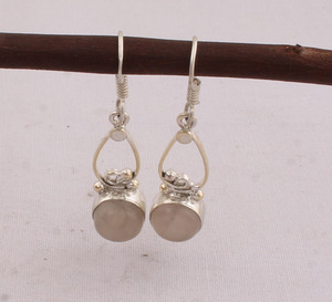 Natural Rainbow Moonstone Earring <b>Solid</b> 925 Sterling <b>Silver</b> Handmade Vintage Luxury Drop Earrings Wedding Anniversary Gift Part - Product Image 6