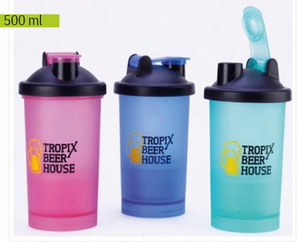 House 500ml Plastic <b>Shaker</b> <b>Bottle</b> With Flip Lid Reusable Drinkware Accessory - Product Image 3