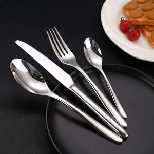 Ensemble de couverts en acier inoxydable au design moderne, vaisselle argentée, ustensiles de table pour la maison, la cuisine et les restaurants - Product Image 2