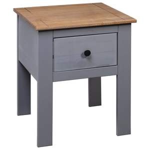 Mesita de noche Gray Pine Panama Range 18,1 "x 15,7" x 22,4 "para sala de estar - Product Image 4