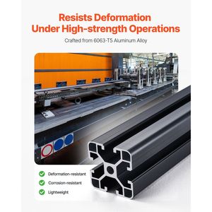 4 Pezzi Profili in Alluminio Estruso ad Alta Resistenza 39.4 (1000mm) 4040 con Scanalatura a T, Guida Lineare Standard Europeo, Profilo in Alluminio Anodizzato - Product Image 3