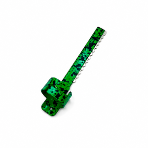 Cuchilla de Afeitar para Peinar el Cabello, Estilo Anillo Verde, de Acero Inoxidable, con Impresión de Logotipo Personalizado - Product Image 1