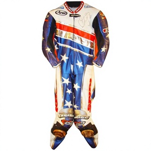 Combinaison de moto en cuir de vachette/canguro Colin Edwards 1 pièce pour pilotes de niveau professionnel - Product Image 1