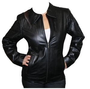 Veste en cuir pour femme, vente en gros, pour usage décontracté, qualité supérieure, fermeture éclair sur le devant, vestes en cuir véritable pour femmes - Product Image 2