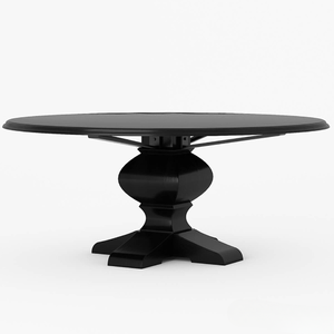 Ensemble de table à manger ronde en bois avec 6 chaises, design traditionnel, meubles de maison stables pour salle à manger - Product Image 5