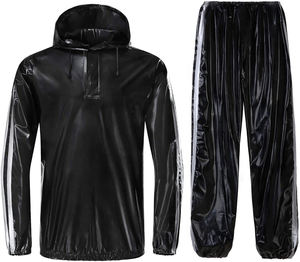 Traje de Sauna con Capucha Negro Personalizado para Hombre, Traje Deportivo para Pérdida de Peso, Gimnasio, Fitness, Entrenamiento, Venta al Por Mayor - Product Image 5