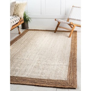 Alfombra Moderna de Yute y Algodón Rectangular, Tejida a Mano, para Oficina, Sala de Estar, Cocina, Dormitorio, Baño, Precio Económico - Product Image 4
