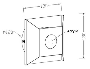 Lampe murale carrée étanche IP65 AC 110-240V LED extérieure en métal 2700K (blanc chaud doux) Ra80+ Lumetal Vietnam avec commande par bouton - Product Image 3