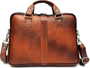 Nouvelle Arrivée Sac Messager pour Ordinateur Portable en Cuir de Vachette Véritable pour Hommes, Souple, Imperméable, Léger, Haute Qualité, pour le Bureau - Product Image 5