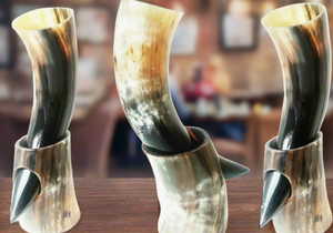 Corne à boire authentique en corne de buffle naturelle, tasse viking faite à la main - Product Image 3