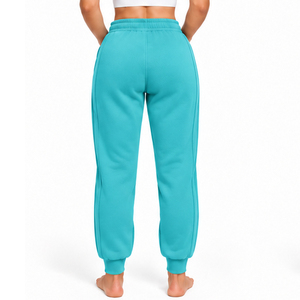 <b>Women</b> Gym <b>Joggers</b> Cotton <b>Fleece</b> Fabric High Waist Workout Pants OEM ODM Private Label Wholesale Activewear Manufacturer Supplier - Product Image 3