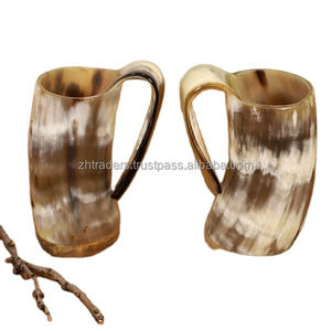 Jarra de Cuerno de Buey Estilo Vikingo, Cuerno Natural para Beber con Acabado Pulido, Impermeable y Personalizable para Hidromiel y Cerveza - Product Image 3