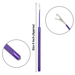 Herramienta Profesional de Acero Inoxidable para Extensión de Cabello, Aguja con Gancho para Micro Anillos, Duradera y Reutilizable, GEMSTONE - Product Image 1