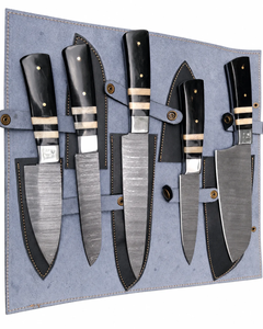 Juego de Cuchillos de Cocina de Acero de Damasco Premium, Hechos a Mano, con Mango de Madera Natural, para Hoteles y Restaurantes - Product Image 6