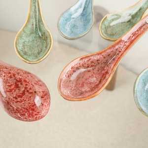 Cuchara de cerámica japonesa con mango largo, accesorios para la ceremonia del té japonés, cuchara para té, dispensador de sopa, entrega en una sola pieza, solo a través de UO - Product Image 6