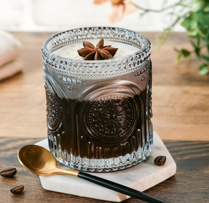 Verres à boire rétro gris fumé à motif floral, verrerie vintage perlée, verres texturés pour eau et cocktails, cadeau <span class=keywords><strong>de</strong></span> fêtes - Product Image 3