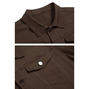 Nouvelles vestes en jean pour hommes, design tendance, style unique, manches longues, respirantes, col rabattu, veste en jean pour homme. - Product Image 5