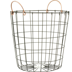 High Quality Matte Black Metal Rolling Laundry Basket With Wheels Grade Iron Wire Laundry <b>Cart</b> For Hotels And Home <b>Storage</b> - Product Image 3