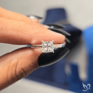 Princess Cut Lab Grown Diamond IGI Certified 1.0Ct <b>Solitaire</b> Engagement <b>Ring</b> 10k White Gold Luxury Classic Bridal Wedding <b>Ring</b> - Product Image 6