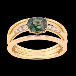 Anillo de Oro Sólido con Zafiro Natural de Montana de 1.32 Ct y Halo de Diamantes, Joyería Fina, Regalo para Ella, Anillo de Diamantes con Zafiro de Montana de 1.32 Ct - Product Image 3