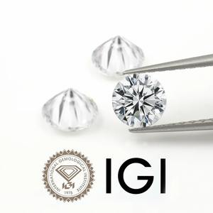 เพชรทรงกลมเจียระไนแบบบริลเลียนท์ ได้รับการรับรองจาก IGI เพชรเลี้ยงในห้องปฏิบัติการ น้ำหนัก 0.3 กะรัต 0.5 กะรัต สี DEF ความสะอาดระดับ VVS1 VVS2 VS1 ขัดเงา เพชร HPHT - Product Image 5