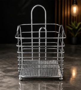 ที่วางช้อนส้อมโลหะขนาดเล็กแบบเป็นมิตรกับสิ่งแวดล้อมพร้อมที่จับ - Product Image 1