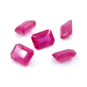 Rubis naturels de Bangkok, octogones calibrés 6x8mm, pierres précieuses de rubis naturelles facettées pour la fabrication de bijoux, prêtes à l'emploi - Product Image 1