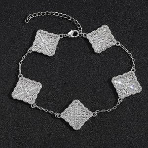 Pulsera de tenis de lujo con diamantes de moissanita estilo hip hop, suministro directo de fábrica, pulsera brillante con incrustaciones para hombres y mujeres, adecuada para ambos. - Product Image 1